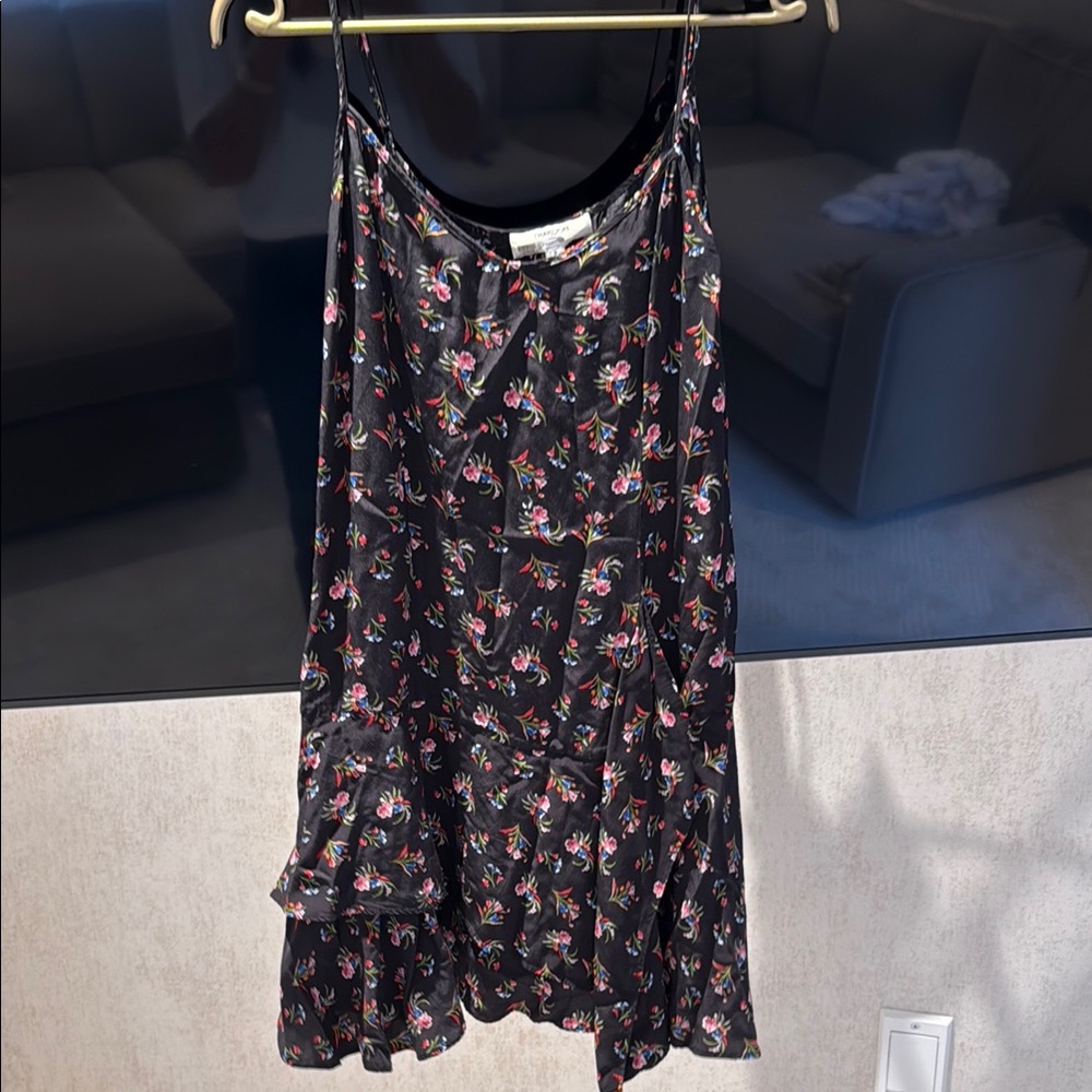 Thakoon Black Dress with Colorful Floral Design